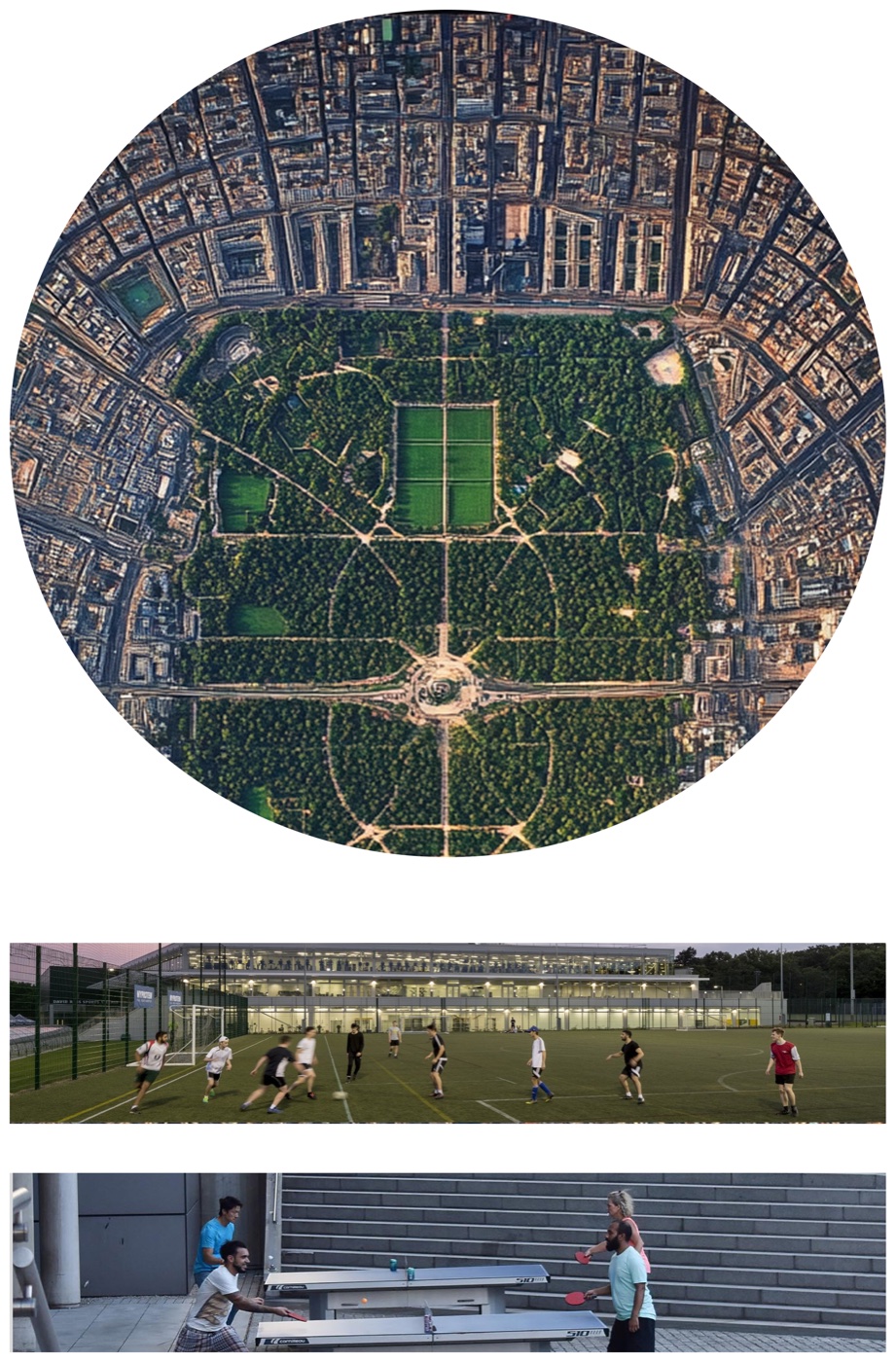 Play Made partner cities: aerial park, football pitch, table tennis